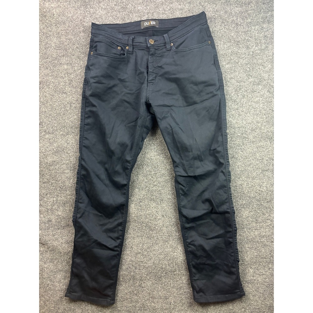 DU/ER N2X Relaxed Taper Pants Mens 33x30 Black Performance 5-Pocket Trousers